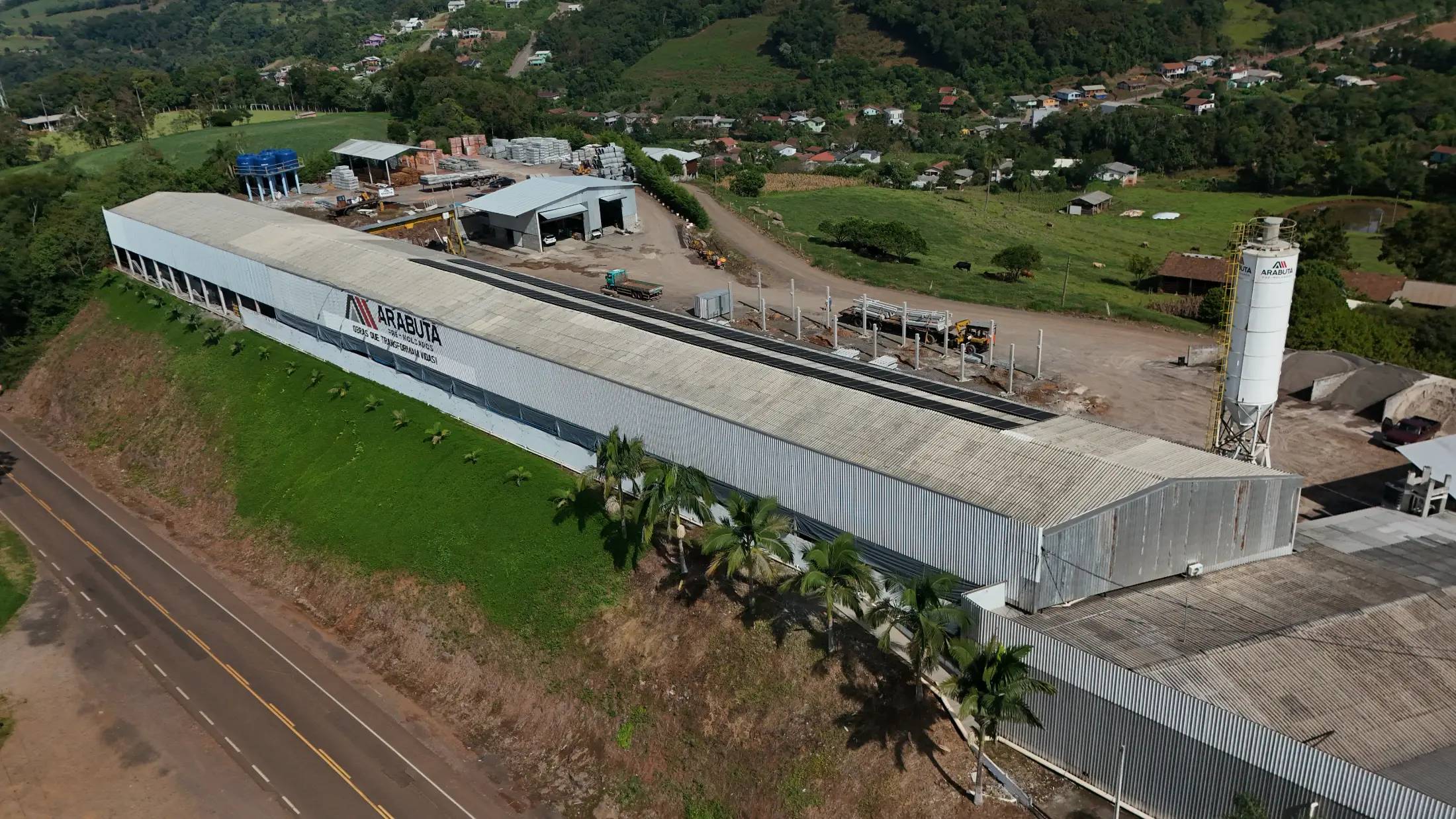 Produção de elementos pré-moldados na unidade de Arabutã, em Santa Catarina